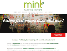 Tablet Screenshot of mintmarketingsolutions.com